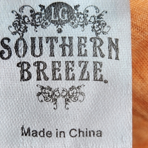 Southern Breeze Orange Racerback Scoop Neck Tank Top Size Large - Picture 6 of 7